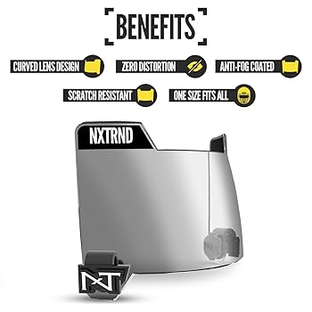 Nxtrnd VZR3 Football Visor, Bubble Lens Technology, Fits